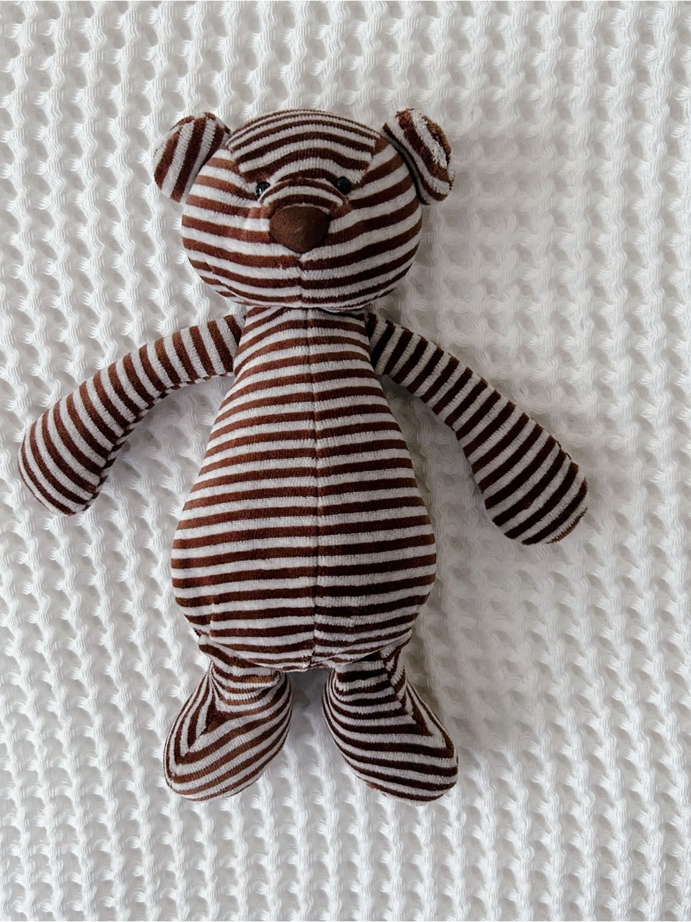 Jellycat Retired Rare Bonbon Bon Bon Bear 10” Brown Striped Velour